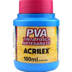 Tinta PVA Fosca 100ml Azul Celeste Acrilex