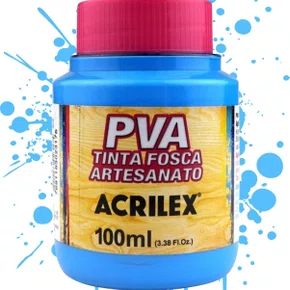 Tinta PVA Fosca 100ml Azul Celeste Acrilex