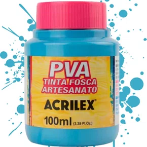 Tinta PVA Fosca 100ml Azul Cerúleo Acrilex