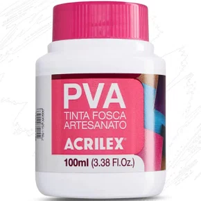 Tinta PVA Fosca 100ml Branco Acrilex