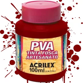 Tinta PVA Fosca 100ml Cereja Acrilex