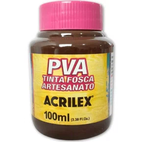 Tinta PVA Fosca 100ml Marrom Escuro Acrilex