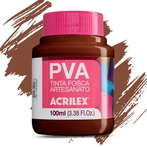Tinta PVA Fosca 100ml Marrom Escuro Acrilex