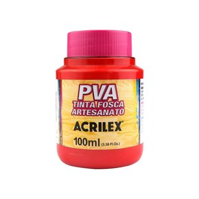 Tinta PVA Fosca 100ml Vermelho Fogo Acrilex