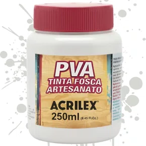 Tinta PVA Fosca 250ml Branco Acrilex