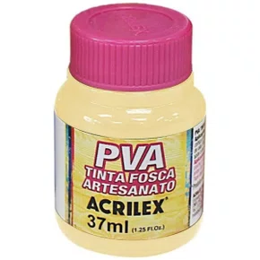Tinta PVA Fosca Amarelo Bebê 37ml Acrilex