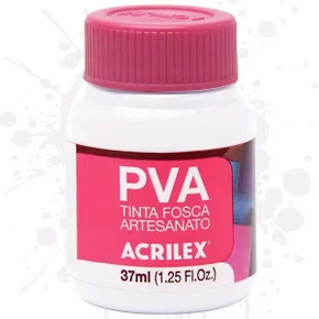 Tinta PVA Fosca Branco 37ml Acrilex