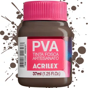 Tinta PVA Fosca Marrom 37ml Acrilex