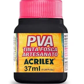 Tinta PVA Fosca Preto 37ml Acrilex