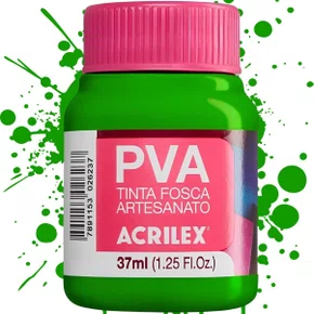 Tinta PVA Fosca Verde Folha 37ml Acrilex