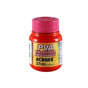 Tinta PVA Fosca Vermelho Escarlate 37ml Acrilex