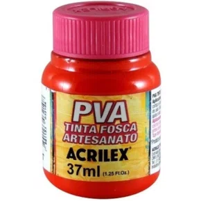 Tinta PVA Fosca Vermelho Fogo 37ml Acrilex