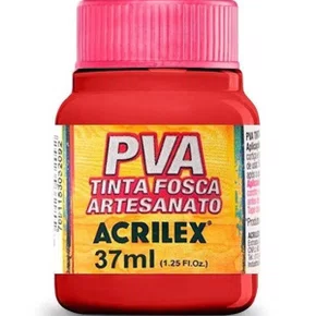 Tinta PVA Fosca Vermelho Vivo 37ml Acrilex