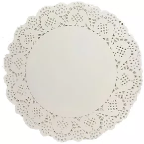 Toalha de Papel Rendada Branca 16 cm com 100 Unidades
