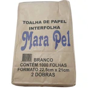 Toalha Interfolha Branca com 1000 Unidades 22,5x21 Marapel