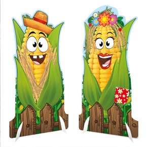 Totem De Mesa Casal De Milhos 06 Unidades Kaixote