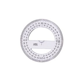 Transferidor 360 Graus Acrílico Cristal Waleu