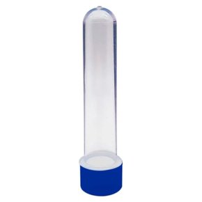 Tubo Acrílico Gde Tampa Azul Esc C/ 10un Massari