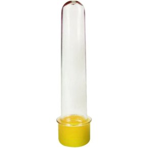 Tubo Acrílico Grande Tampa Amarela C/ 10 Un Massari