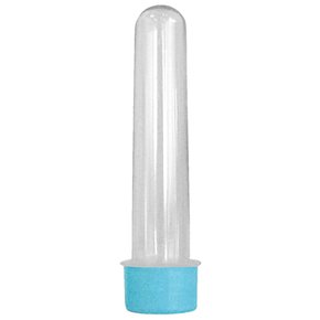 Tubo Acrílico Grande Tampa Azul Claro C/10un Massari/Madu