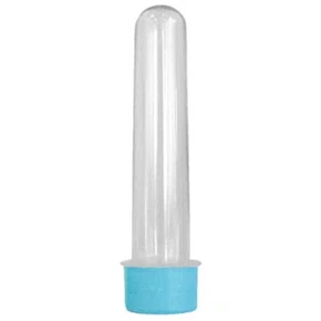 Tubo Acrílico Grande Tampa Azul Claro C/10un Massari/Madu