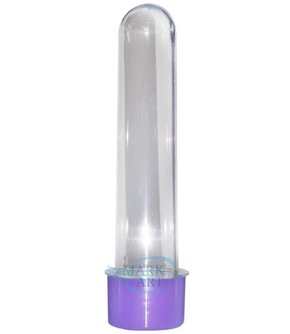 Tubo Acrílico Grande Tampa Lilás C/ 10 Un Massari