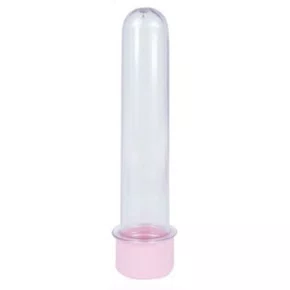 Tubo Acrílico Grande Tampa Rosa Claro C/ 10 Un Massari
