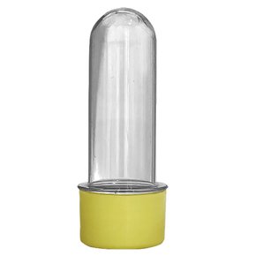 Tubo Acrilico Peq Tampa Amarela C/ 10 Un Massari