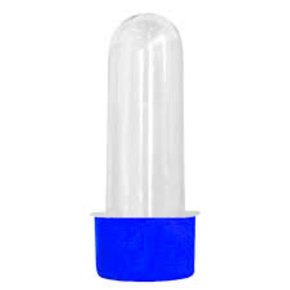 Tubo Acrílico Pequeno Tampa Azul Royal C/ 10un Massari