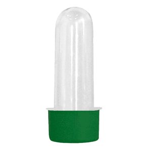 Tubo Acrílico Pequeno Tampa Verde Escuro C/ 10 Un Massari