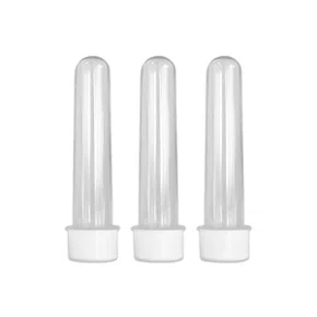 Tubo Acrílico Tubete Grande Tampa Branco com 10 Unidades Massari