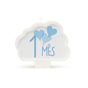 Vela Cromus Mesversario 1 Mes Azul