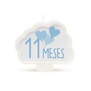 Vela Cromus Mesversario 11 Meses Azul