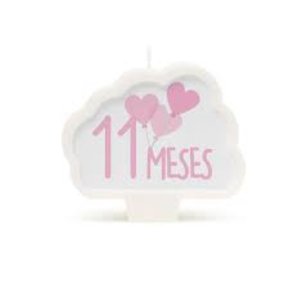 Vela Cromus Mesversario 11 Meses Rosa