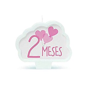 Vela Cromus Mesversario 2 Meses Rosa