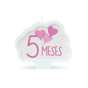 Vela Cromus Mesversario 5 Meses Rosa