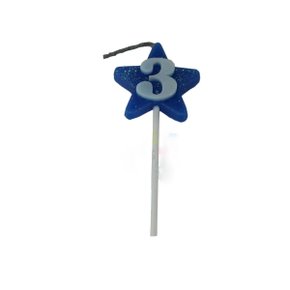 Vela Estrela Nº 3 Azul Provelaf