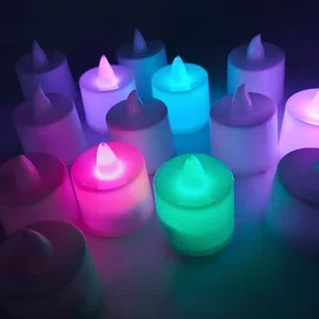 Vela Led Branca Luz Colorida Neotrentina