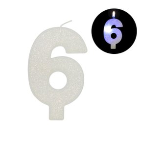 Vela Led N. 6 Silver Festas