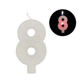 Vela Led N. 8 Silver Plastic