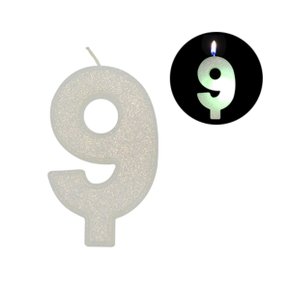 Vela Led N. 9 Silver Festas