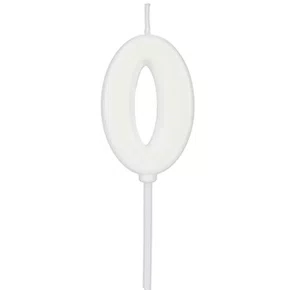 Vela Nº 0 Branca Pick Silver Plastic