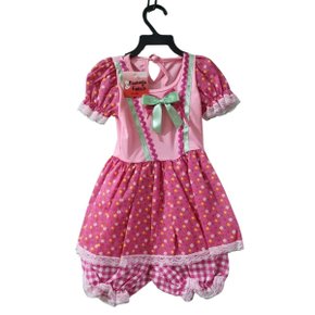 Vestido Junino Caipira Tamanho Nº03 Rosa Jeitinho de Anjo