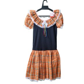 Vestido Junino Caipira Tamanho Nº48 Preto Jeitinho de Anjo