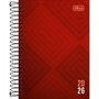Agenda 2026 Espiral Diária Vermelho Zip Tilibra