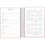 Agenda Pepper 2026 Feminina Azul Gatos Espiral  160 Folhas Tilibra