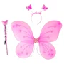 Asa Borboleta Rosa + Tiara e Varinha - Ref. 8211 GR