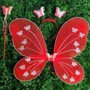 Asa Borboleta Vermelha + Tiara e Varinha – Ref. 8211 GR