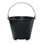 Balde Plástico Preto Reforçado 12lt