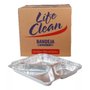 Bandeja Alumínio C/ Divisória 900 Ml Life Clean Caixa C/ 100 Um